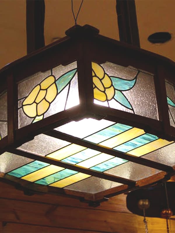 stained glass chandelier